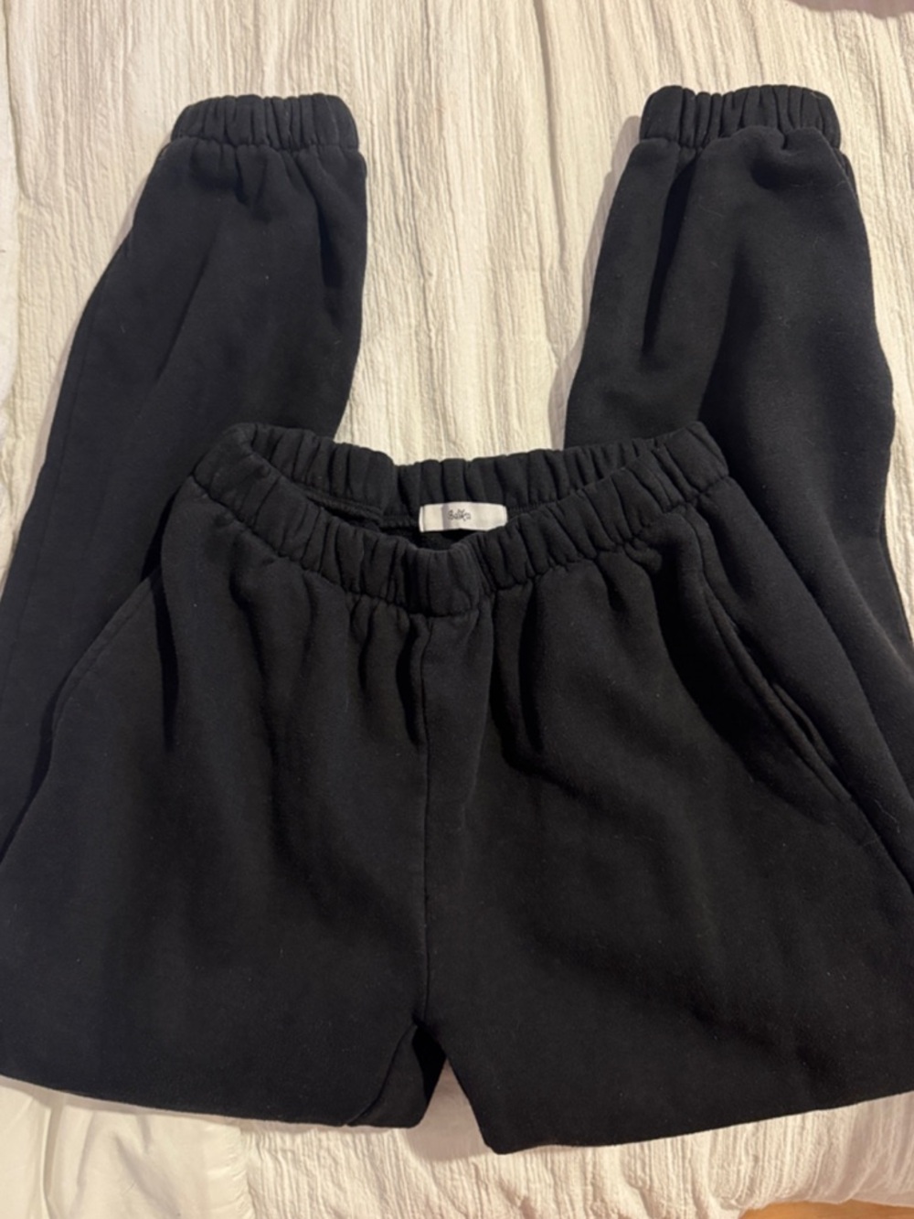 Adika Black Elastic-Waist Track Joggers
